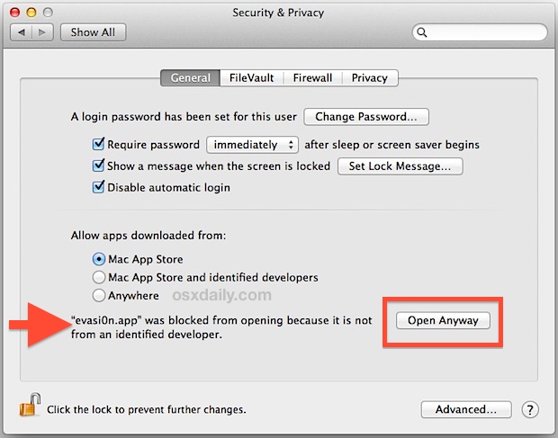 Mac App Security Preferences